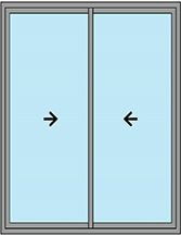 Ventana y puerta corrediza