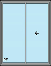 Ventana y puerta corrediza + Pao fijo